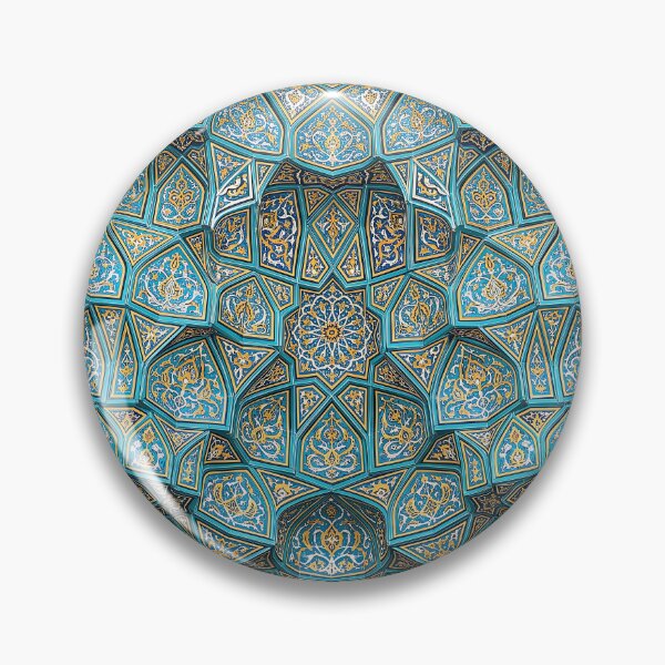 Item preview, Persian Tile Mosaic Traditional Blue Arabesque Pattern Iranian Architecture Art designed and sold by yousefi.