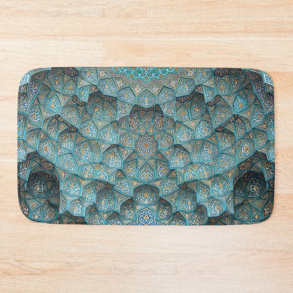 Item preview, Persian Tile Mosaic Traditional Blue Arabesque Pattern Iranian Architecture Art designed and sold by yousefi.