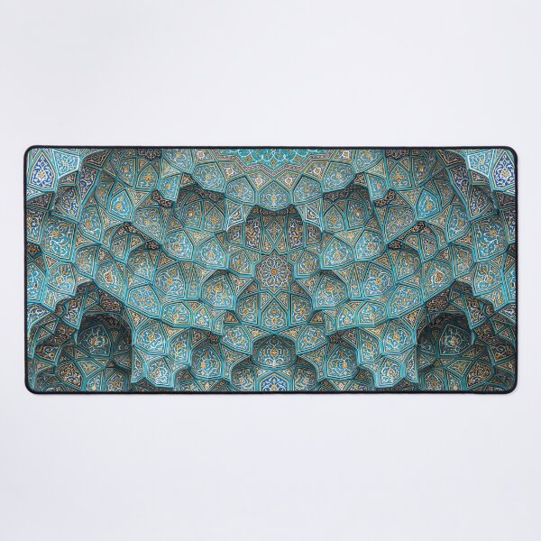 Item preview, Persian Tile Mosaic Traditional Blue Arabesque Pattern Iranian Architecture Art designed and sold by yousefi.