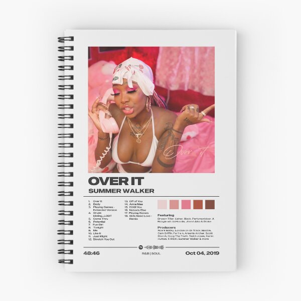 Item preview, Over It by Summer Walker - Tracklist Art designed and sold by FourthWall Prints.