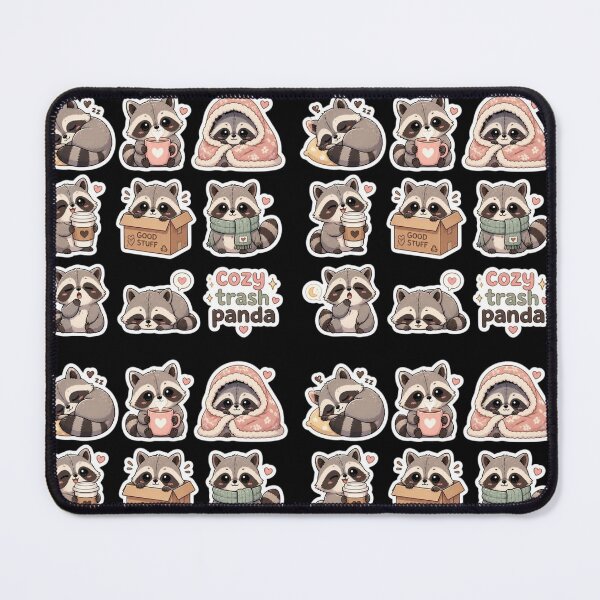 Item preview, Cozy Trash Panda Raccoon Pack designed and sold by creativerooney.