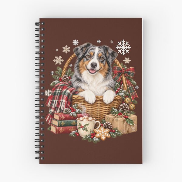 Item preview, Australian Shepherd Christmas Winter Basket Dog designed and sold by Cute & Sassy Custom Gifting Boutiques.