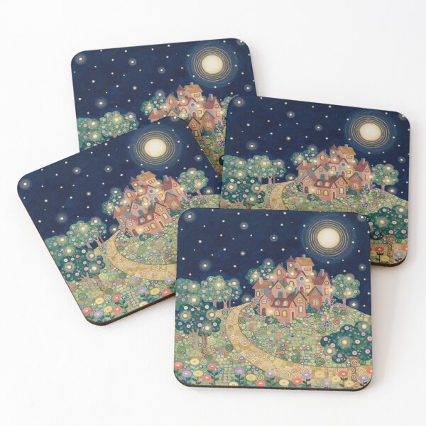 Item preview, A village immersed in the light of flowers. designed and sold by elegantpaterns.