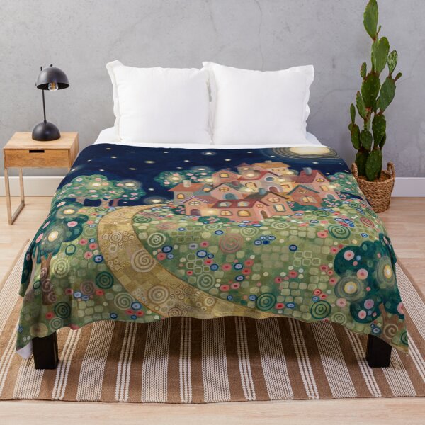 Item preview, A village immersed in the light of flowers. designed and sold by elegantpaterns.