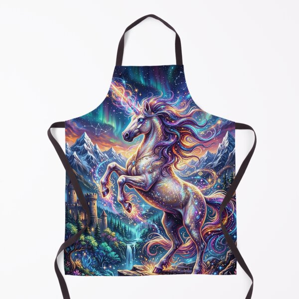 Item preview, Magical Unicorn Under Crescent Moon - Fantasy Art designed and sold by Lucid Dream Pixel.