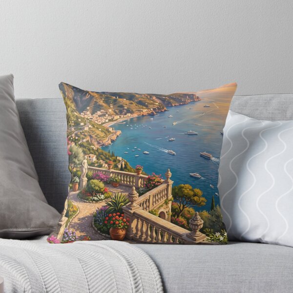 Item preview, Ravello Italy Vintage Travel Poster – Terrace of Infinity Amalfi Coast Villa Cimbrone designed and sold by Bomax121.