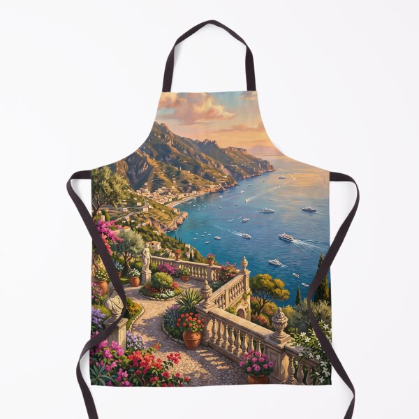Item preview, Ravello Italy Vintage Travel Poster – Terrace of Infinity Amalfi Coast Villa Cimbrone designed and sold by Bomax121.