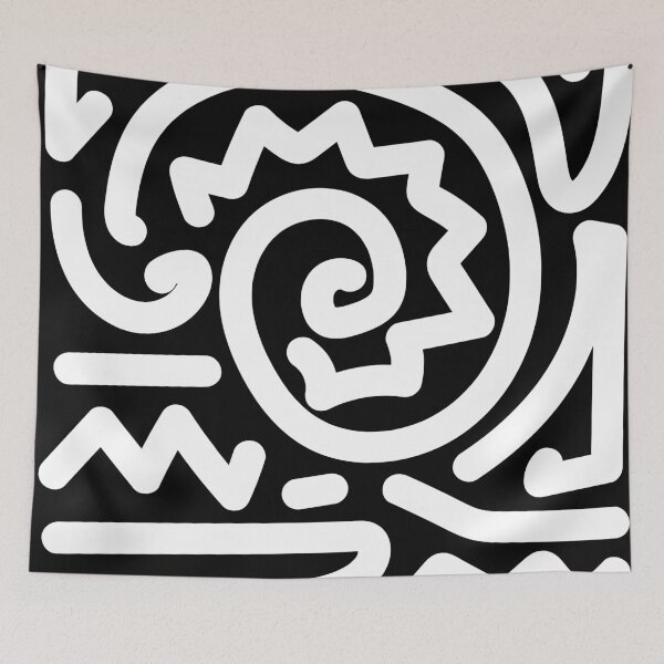Item preview, Abstract Doodle Art - Black Line Art Pattern designed and sold by Wolagno.