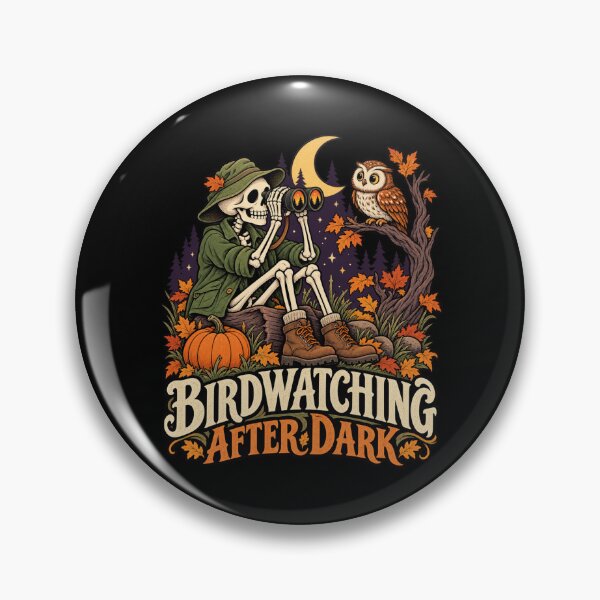 Item preview, Birdwatching After Dark - Halloween Skeleton And Owl designed and sold by Good Mood Foundry.