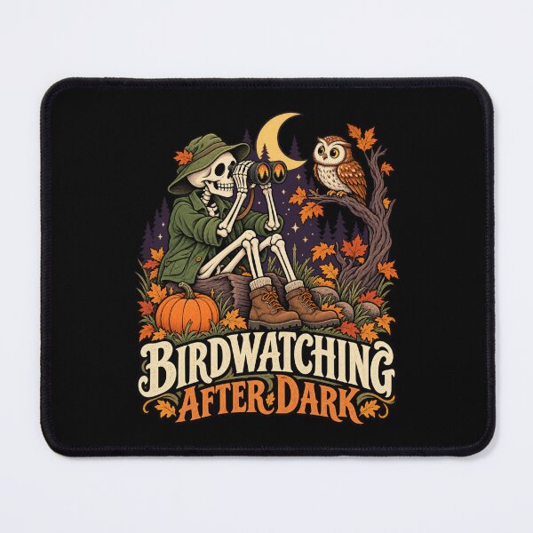 Item preview, Birdwatching After Dark - Halloween Skeleton And Owl designed and sold by Good Mood Foundry.