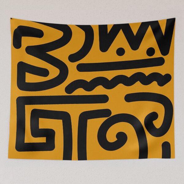 Item preview, Abstract Doodle Art - Black Line Art Pattern designed and sold by Wolagno.