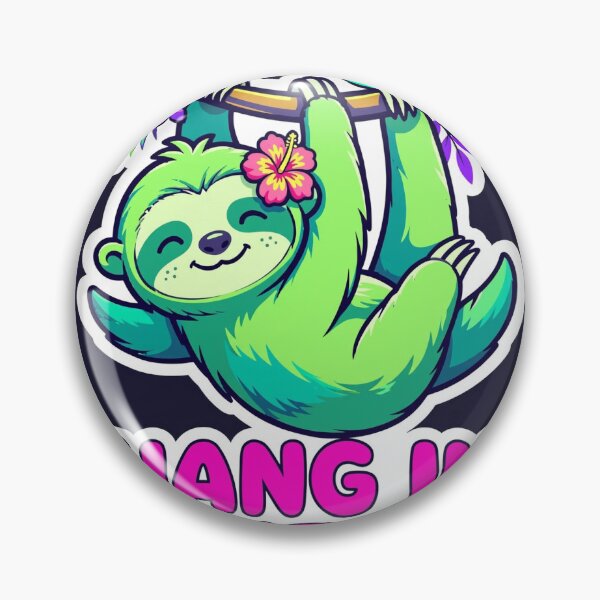 Item preview, Hang In There Funny Colorful Sloth Sticker designed and sold by MojoHill.