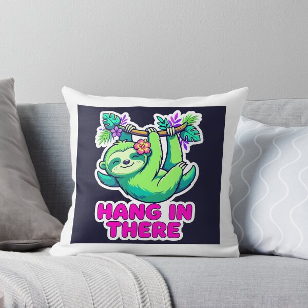 Item preview, Hang In There Funny Colorful Sloth Sticker designed and sold by MojoHill.