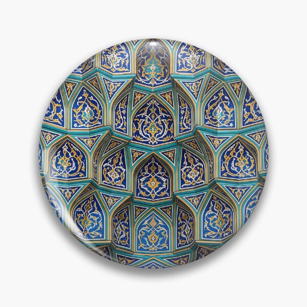 Item preview, Persian Tile Mosaic Traditional Blue Arabesque Pattern Iranian Architecture Art designed and sold by yousefi.