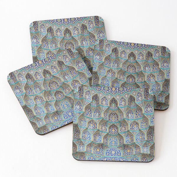 Item preview, Persian Tile Mosaic Traditional Blue Arabesque Pattern Iranian Architecture Art designed and sold by yousefi.