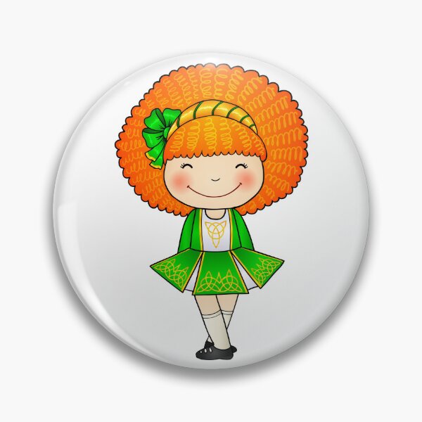 Item preview, Cute Irish dancer girl in green dress designed and sold by Art of Sun.