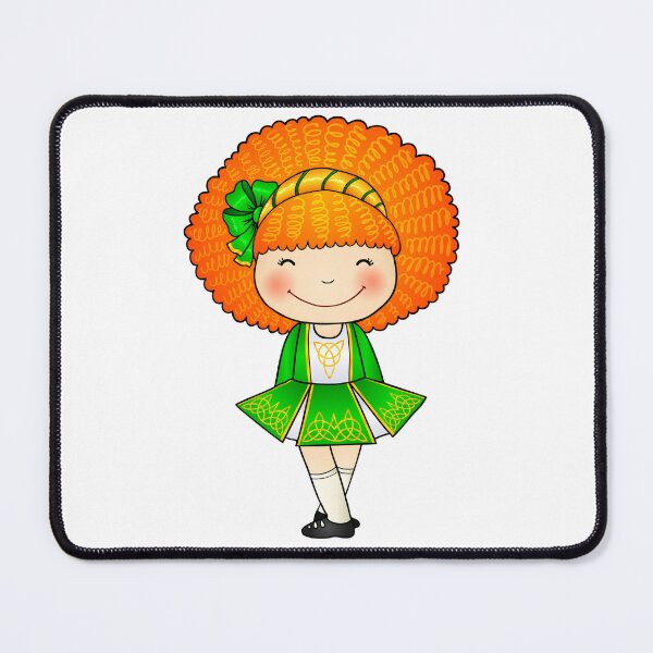 Item preview, Cute Irish dancer girl in green dress designed and sold by Art of Sun.