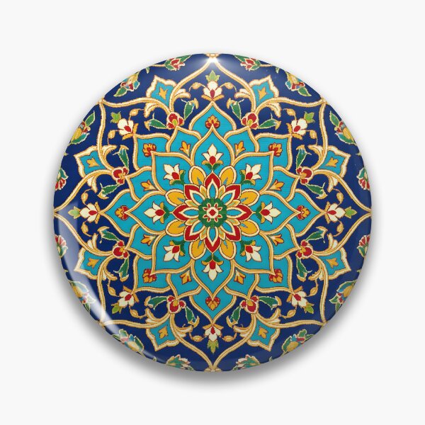 Item preview, Persian Tile Mosaic Traditional Blue Arabesque Pattern Iranian Architecture Art designed and sold by yousefi.