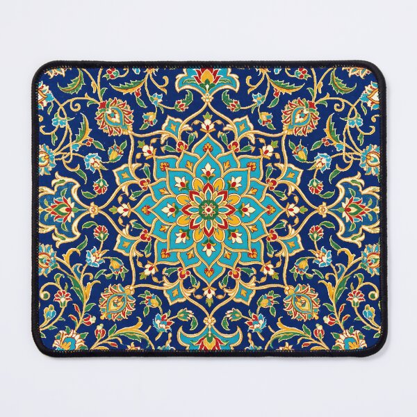 Item preview, Persian Tile Mosaic Traditional Blue Arabesque Pattern Iranian Architecture Art designed and sold by yousefi.