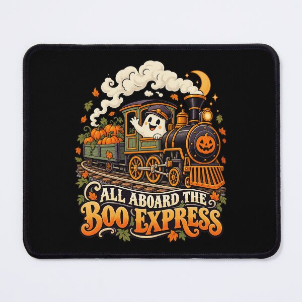 Item preview, All Aboard The Boo Express - Halloween Ghost Train designed and sold by Good Mood Foundry.