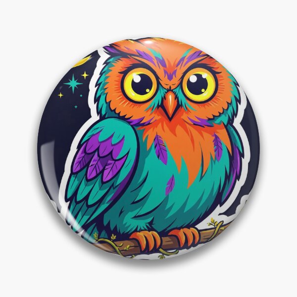 Item preview, Give A Hoot Funny Colorful Owl Sticker designed and sold by MojoHill.