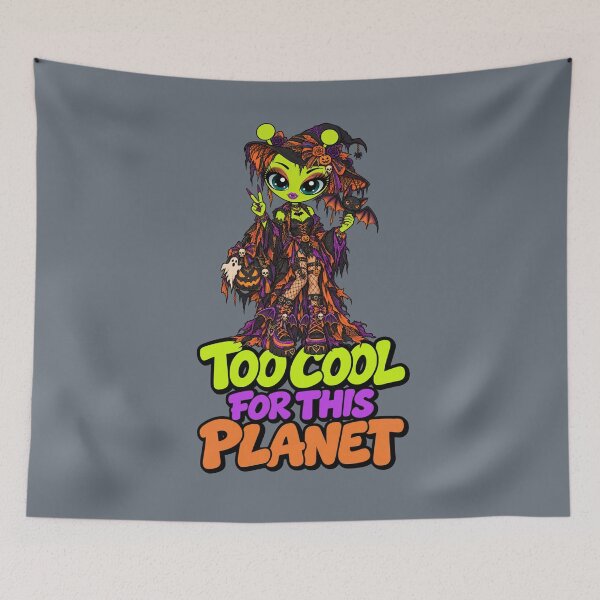 Item preview, Too Cool for This Planet – Alien Witch Halloween designed and sold by Aimetoi.