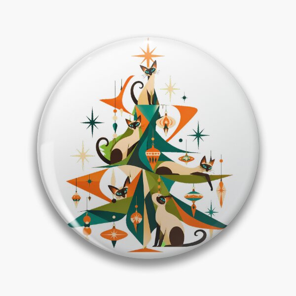 Item preview, Siamese Cat Atomic Tree Christmas designed and sold by chattsuede.