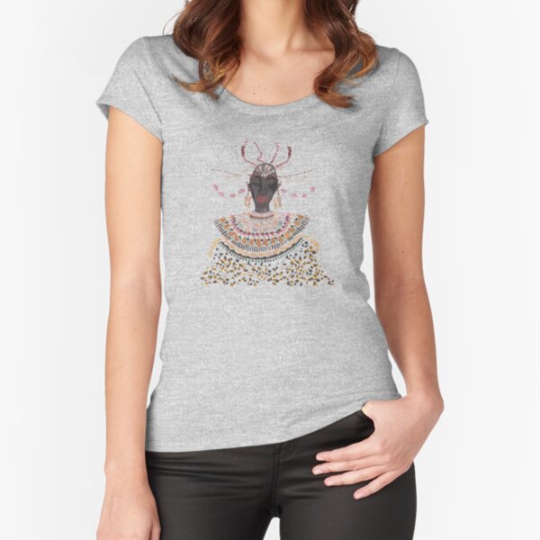 African lady Fitted Scoop T-Shirt