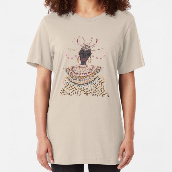 African lady Slim Fit T-Shirt