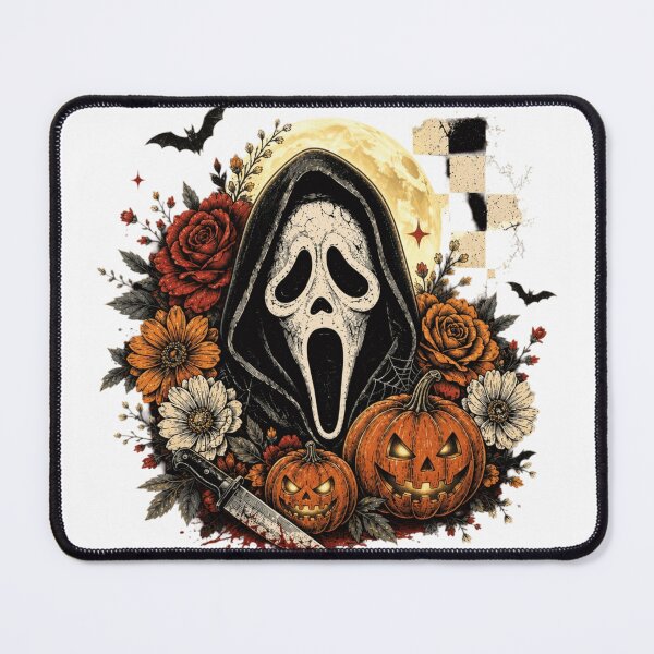 Item preview, Floral Halloween Horror Ghost Face Hooded Scary Mask designed and sold by Thread&Fable.