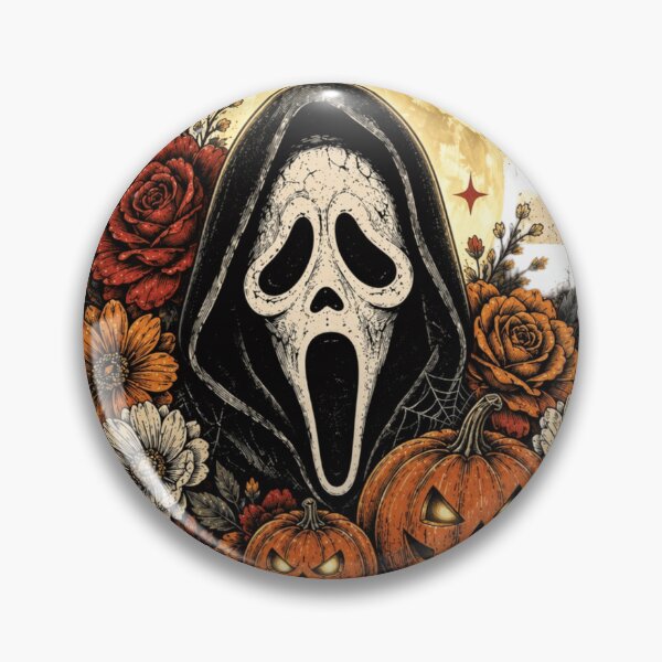 Item preview, Floral Halloween Horror Ghost Face Hooded Scary Mask designed and sold by Thread&Fable.