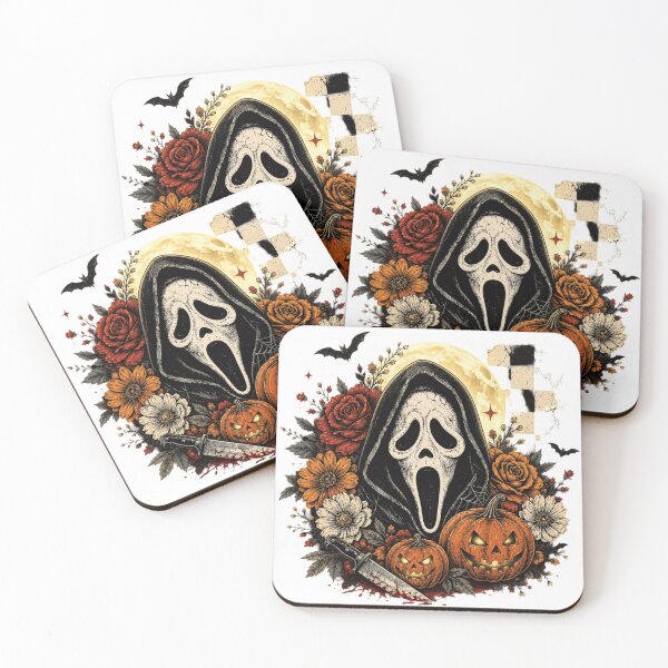 Item preview, Floral Halloween Horror Ghost Face Hooded Scary Mask designed and sold by Thread&Fable.