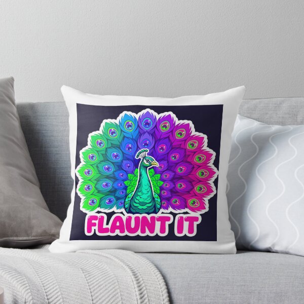 Item preview, Flaunt It Funny Colorful Peacock Sticker designed and sold by MojoHill.