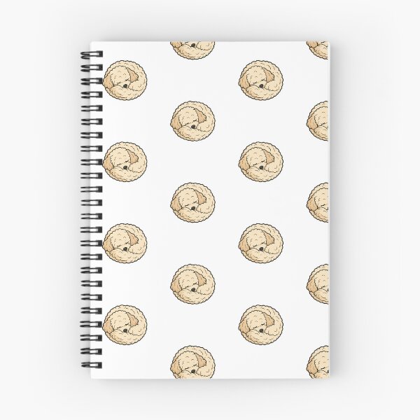 Item preview, Sleeping Fluffy Maltipoo Puppy Curled Up Donut Dog Sticker Art designed and sold by wildsilencee.