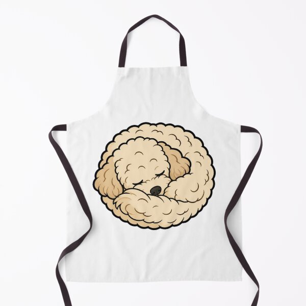 Item preview, Sleeping Fluffy Maltipoo Puppy Curled Up Donut Dog Sticker Art designed and sold by wildsilencee.