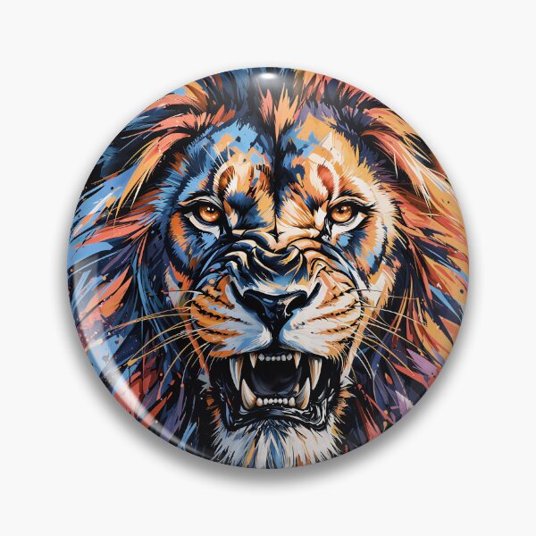 Item preview, Angry Lion Color Splash Canvas Print designed and sold by Marcu Ioachim.