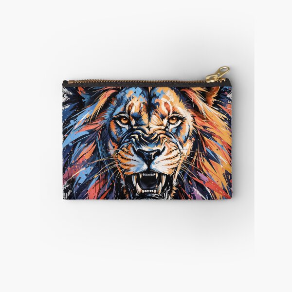 Item preview, Angry Lion Color Splash Canvas Print designed and sold by Marcu Ioachim.