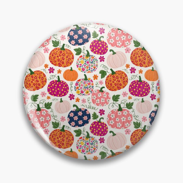 Item preview, Colorful Floral Pumpkin Pattern Print designed and sold by Derek Gillette.