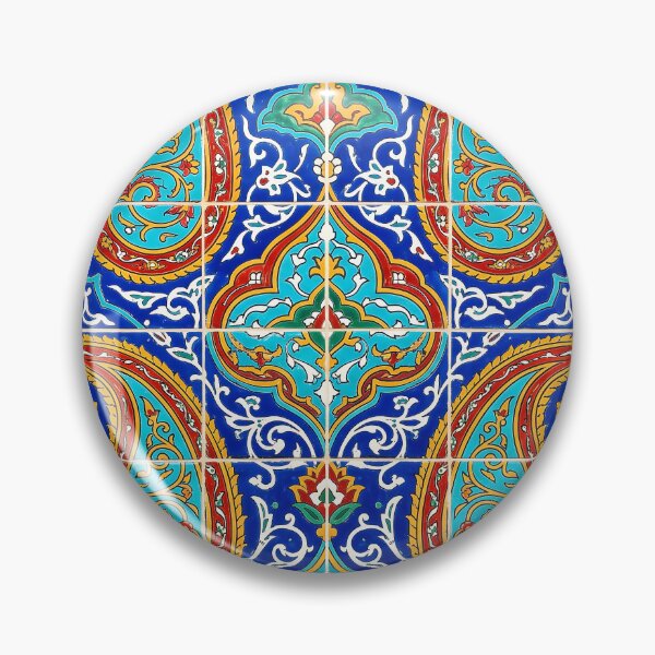 Item preview, Persian Tile Mosaic Traditional Blue Arabesque Pattern Iranian Architecture Art designed and sold by yousefi.