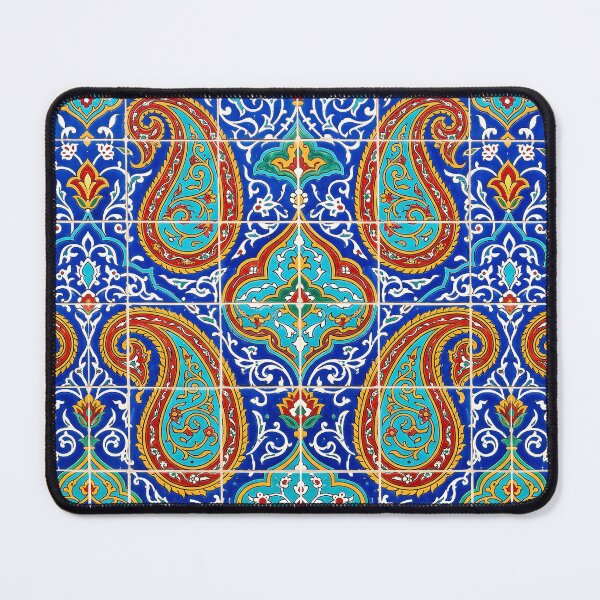 Item preview, Persian Tile Mosaic Traditional Blue Arabesque Pattern Iranian Architecture Art designed and sold by yousefi.