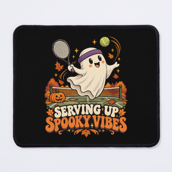 Item preview, Serving Up Spooky Vibes - Halloween Tennis Ghost designed and sold by Good Mood Foundry.