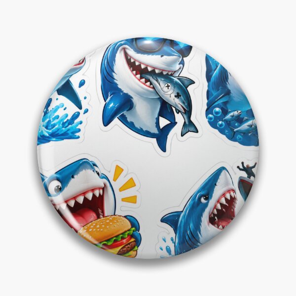 Item preview, Five hungry Sharks stickers designed and sold by Amanverma321.
