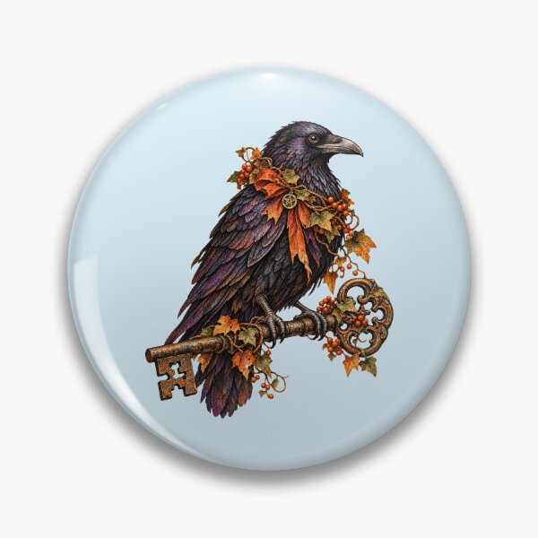 Item preview, Enchanted Raven with Ancient Key designed and sold by Honu2025.