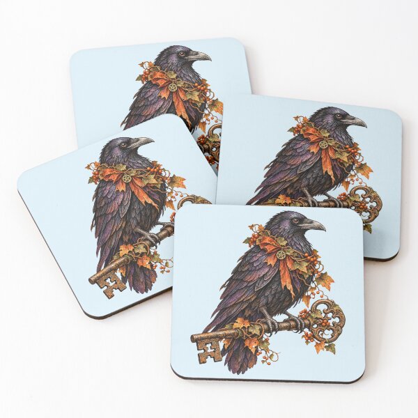 Item preview, Enchanted Raven with Ancient Key designed and sold by Honu2025.