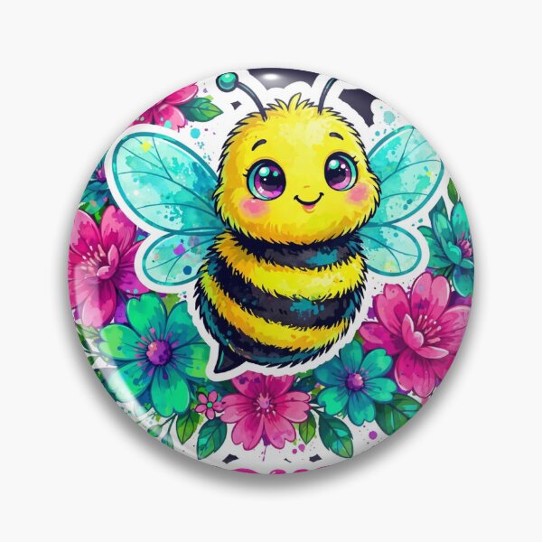 Item preview, Bee Yourself Funny Colorful Bee Sticker designed and sold by MojoHill.