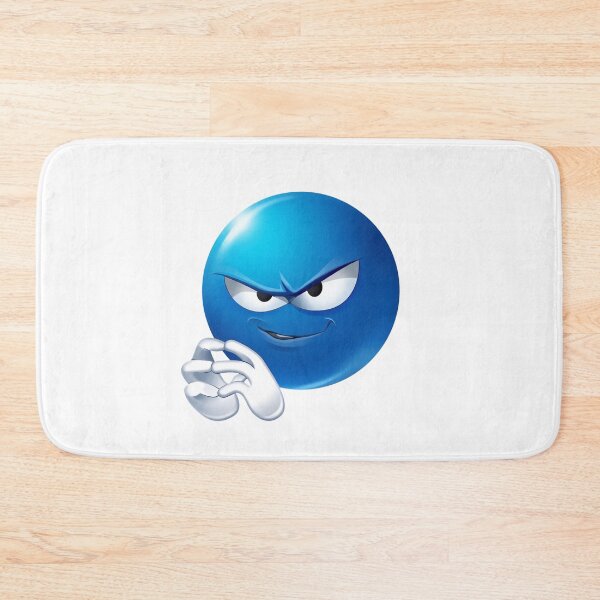 Item preview, Mischievous Blue Emoji Plotting Evil Smirk designed and sold by Tom-Riley.