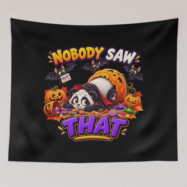Item preview, Nobody Saw That Funny Halloween Panda designed and sold by Yomere.