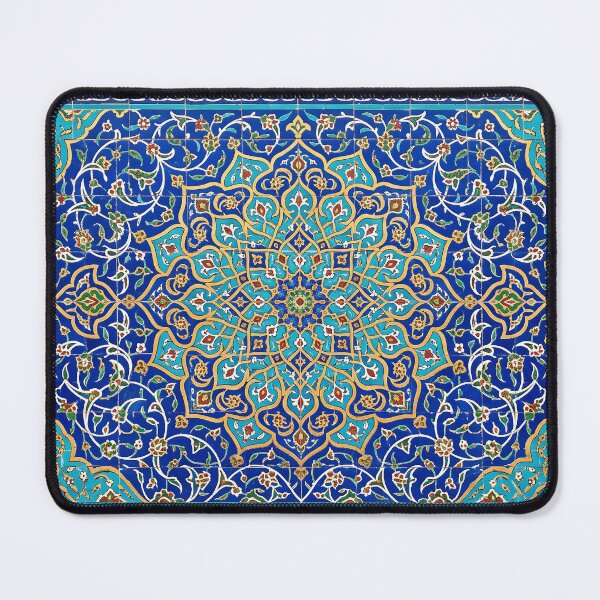 Item preview, Persian Tile Mosaic Traditional Blue Arabesque Pattern Iranian Architecture Art designed and sold by yousefi.