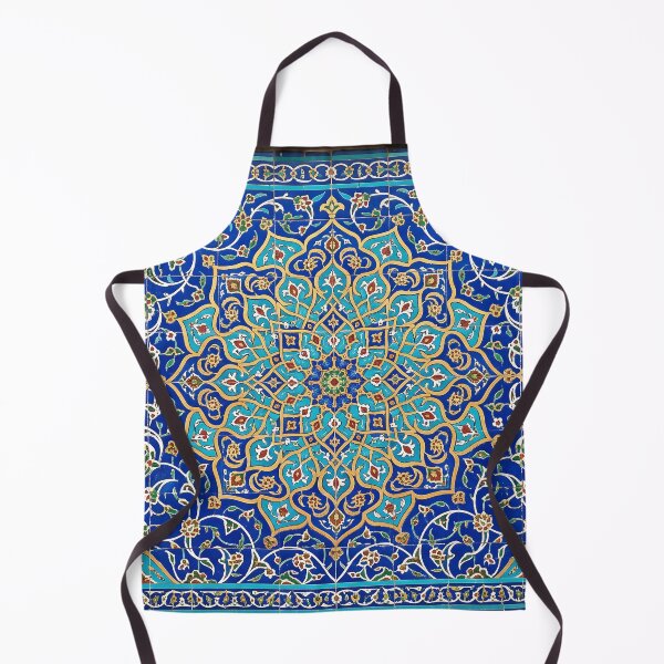 Item preview, Persian Tile Mosaic Traditional Blue Arabesque Pattern Iranian Architecture Art designed and sold by yousefi.
