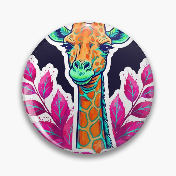 Item preview, Stand Tall Funny Colorful Giraffe Sticker designed and sold by MojoHill.